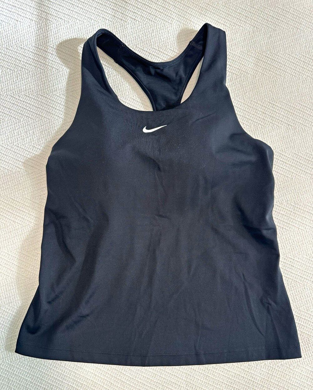 Nike Dri-FIT Black Racerback Sports Bra Full Coverage Wireless Size S